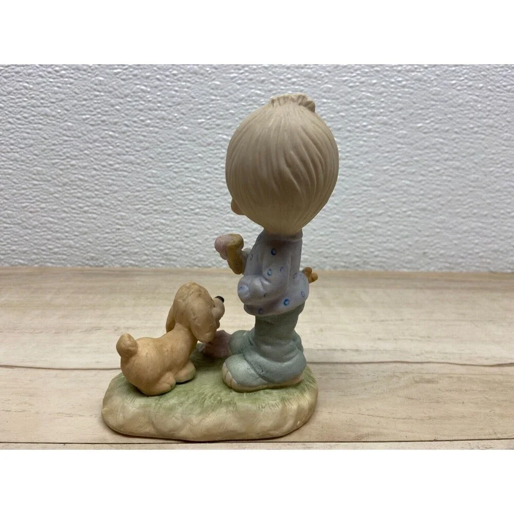 Vtg 1976 Enesco Praise The Lord Anyhow Porcelain Figurine